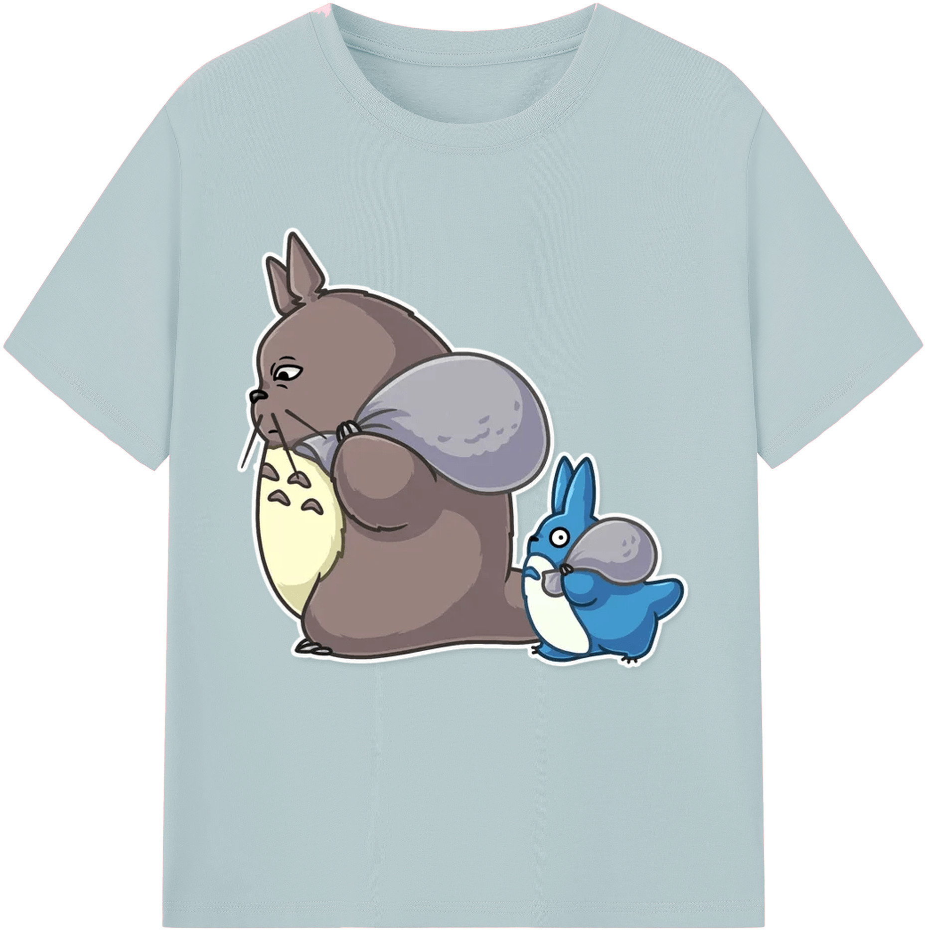 （画像用） となりのトトロ 草壁メイ 草壁サツキ My Neighbor Totoro Satsuki Kusakabe Mei Kusakabe 綿100％半袖Tシャツ（フロントプリント）